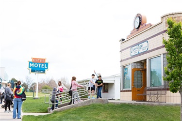 front of ethel's beauty shop