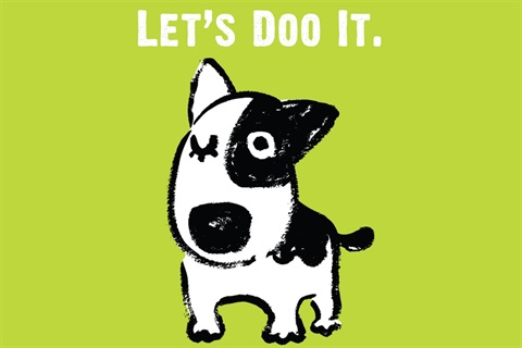 Let's Doo It dog and words logo.