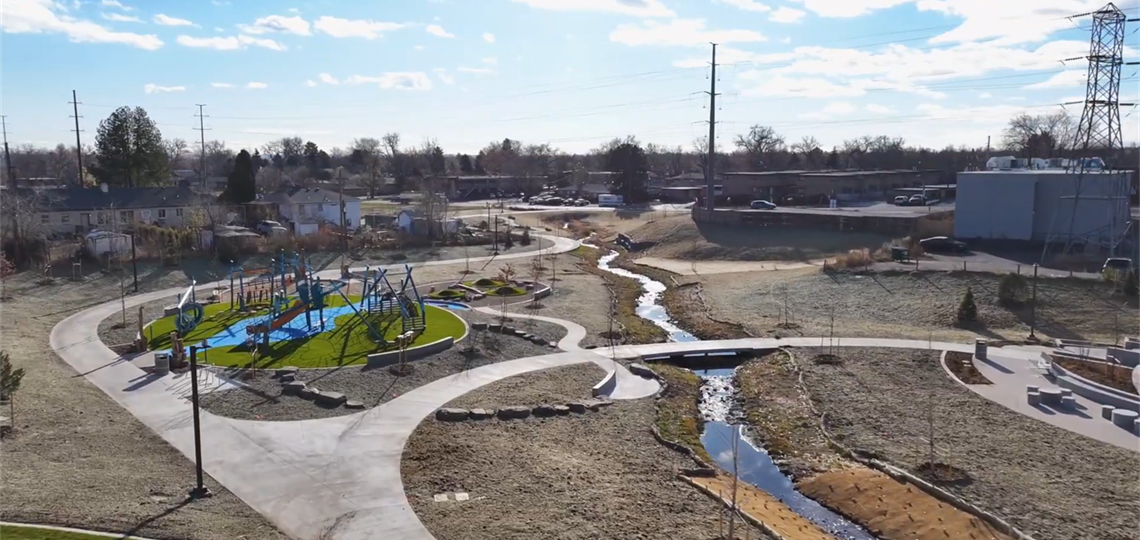 two creeks park aerial view