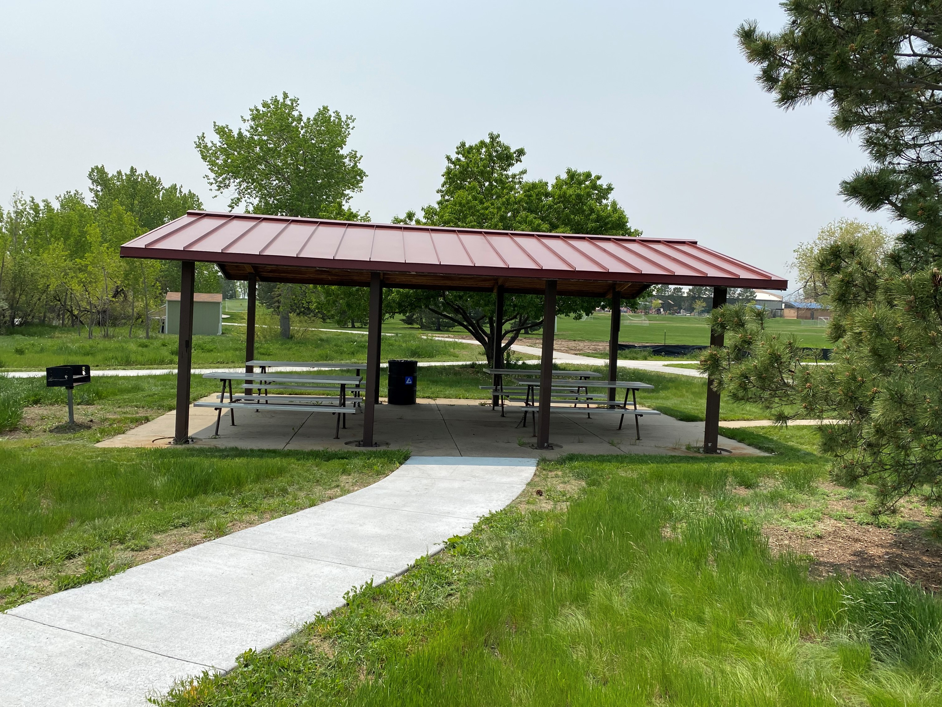 Carmody Park reservable shelter number 1 near pond