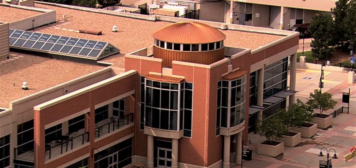 View of Civic Center from high angle.